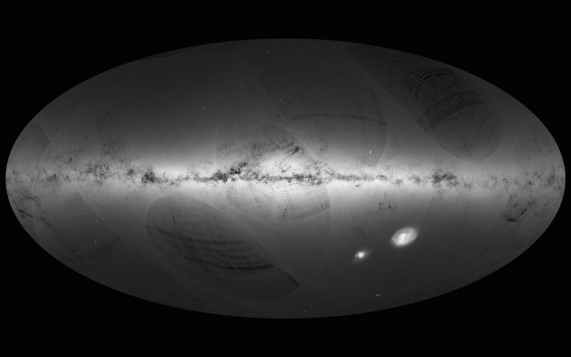 1ere vue de la Voie Lactée, avec les positions précises d&#039;un milliard d&#039;étoiles grâce au satellite Gaia