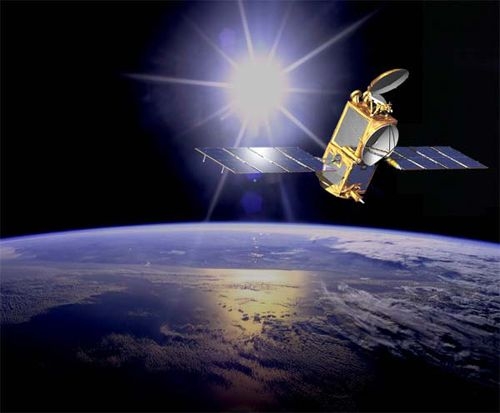 CNES’s T2L2 instrument is on the Jason-2 satellite at an altitude of 1,336 kilometres. Credits: NASA.
